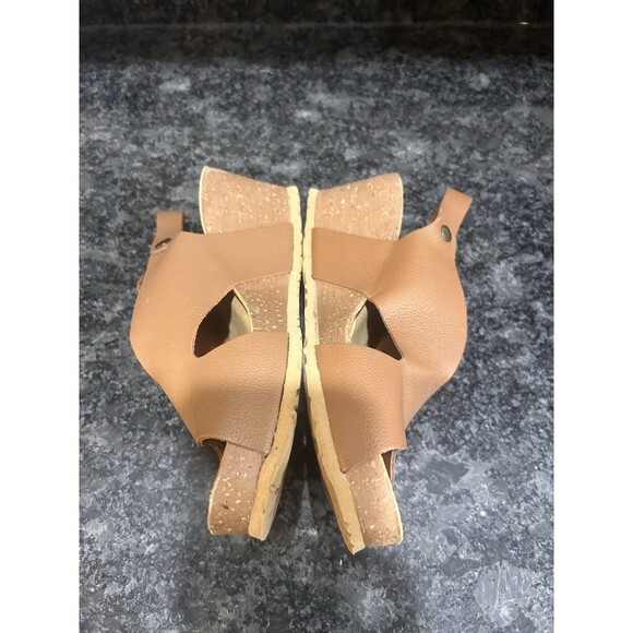 BioNatura Tessa Tan Leather Wedge Sandals Women’s Size 39 8 Support Classic Boho - Picture 4 of 8